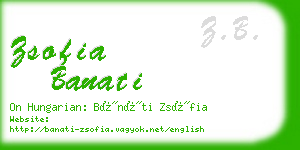 zsofia banati business card